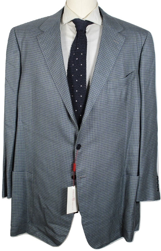 Luciano Barbera by D'avenza – Blue & Green Plaid Cashmere Blazer