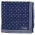 Drake's – Navy Silk Pocket Square w/Polka Dot Pattern (NWOT)