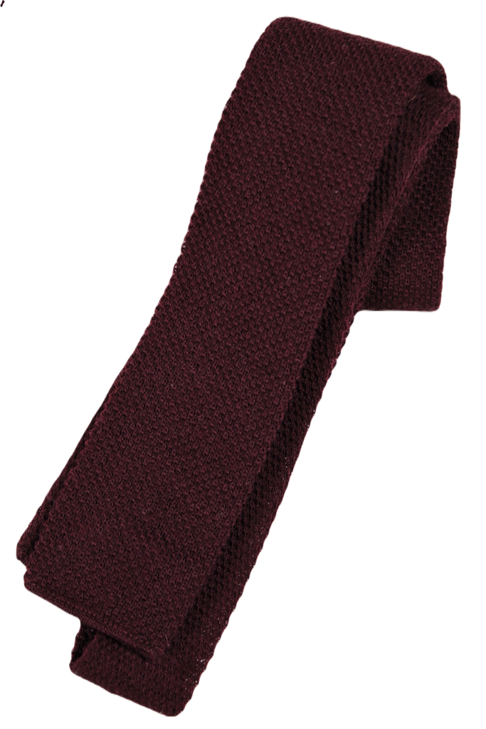 VTG – Private Club – Burgundy Wool Knit Tie