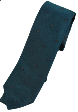 Drake's – Dark Green Tie w/Insect Pattern