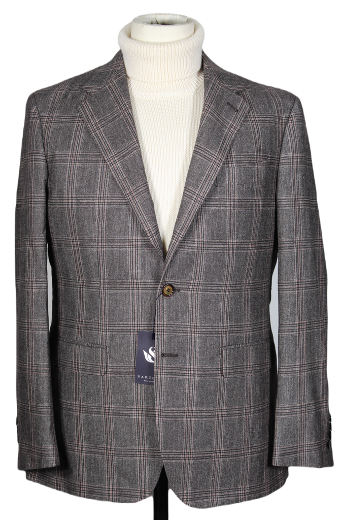 Sartore – Plaid Wool/Silk/Linen Flannel Suit