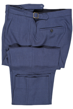 VTG – Drake's – Slate Blue Wool Pants w/Side Adjusters