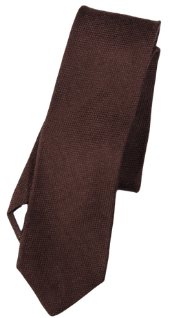 Drake's – Brown Wool/Silk/Cashmere Knit Tie