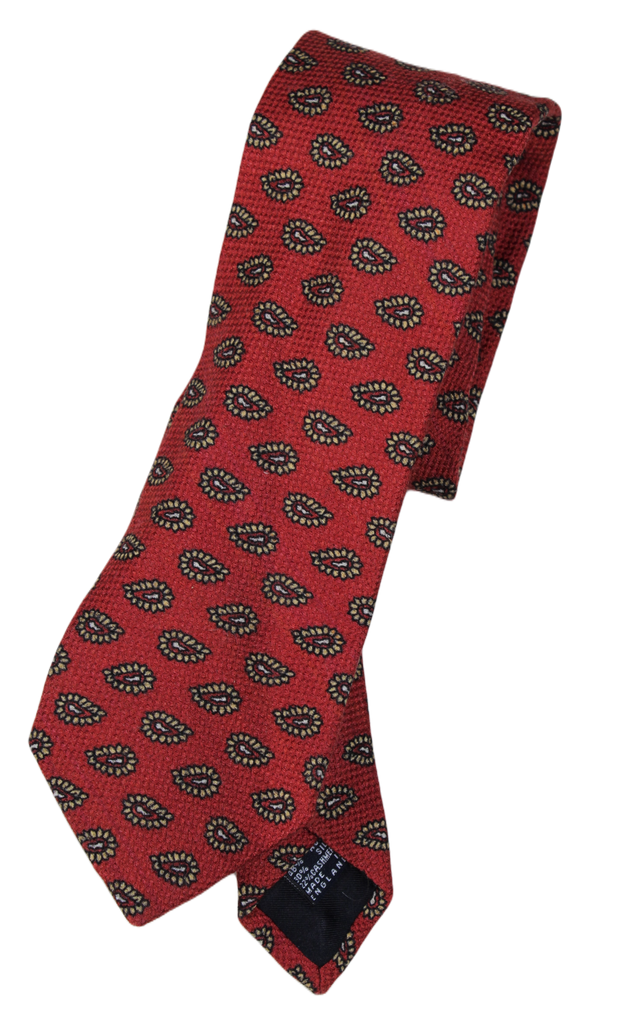 Drake's – Faded Red Wool/Silk/Cashmere Tie w/Madder Pattern