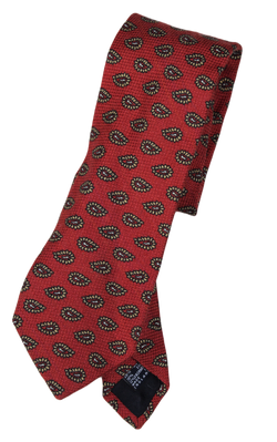 Drake's – Faded Red Wool/Silk/Cashmere Tie w/Madder Pattern