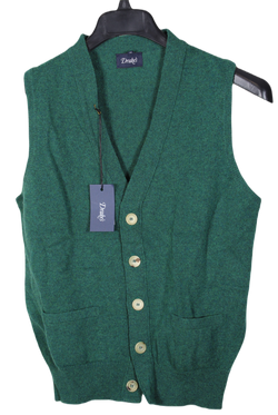 Drake's – Green Shetland Wool Vest