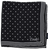 Drake's – Black Silk Pocket Square w/Polka Dot Pattern