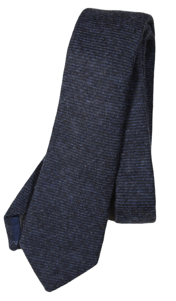VTG – Gitman Brothers – Blue & Black Horizontal Stripe Wool Tie