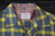VTG – Game & Lake – Yellow & Gray Plaid Wool Flannel Loop Collar Shirt