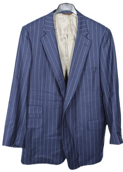 VTG – Paul Stuart – Wool/Cashmere Blue Wool Flannel Pinstripe Suit