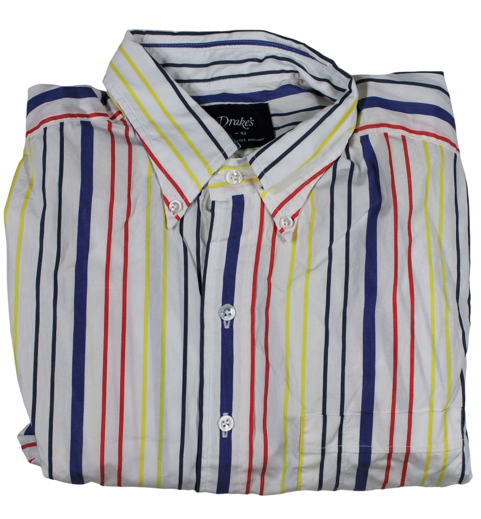 Drake's – Multicolor Stripe Buttondown Shirt