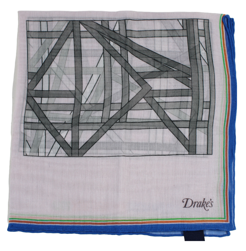 Drake's – Andrew Bick Modern Art Geometric Pocket Square