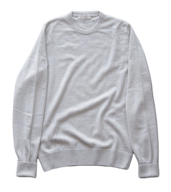 Uncommon Man – Light Gray Wool/Cashmere Crew Neck Sweater