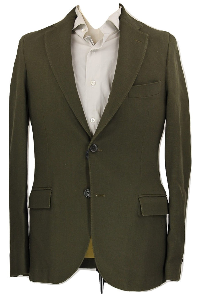 Royal Hem - Military Green Unstructured Wool Blazer - PEURIST