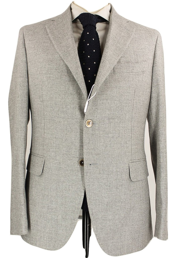 Fugato - Light Gray Wool Flannel Suit - PEURIST