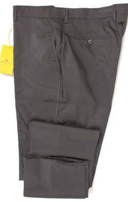 Etro - Black Cotton Tuxedo-Style Pants - PEURIST