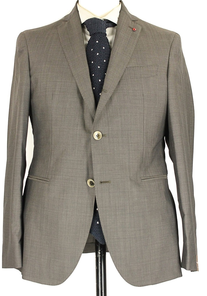 Fugato - Brown & Gray Birdseye Lightweight Wool Suit - PEURIST