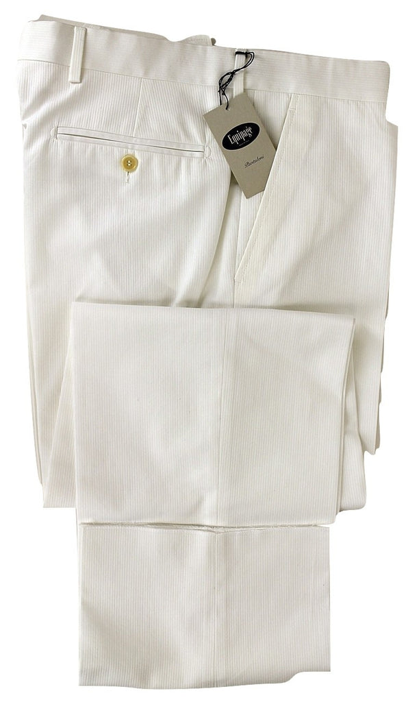 Equipage - White Cotton Ribbed Pants - PEURIST