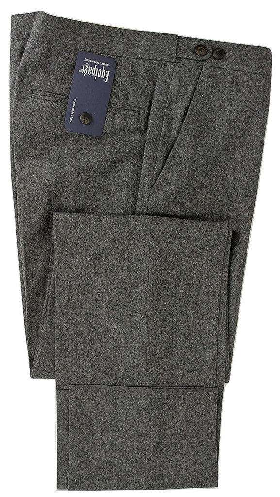 Equipage - Charcoal Wool Flannel Pants - PEURIST