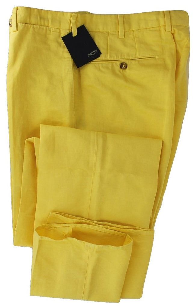 Incotex - Yellow Chinolino Pants - PEURIST