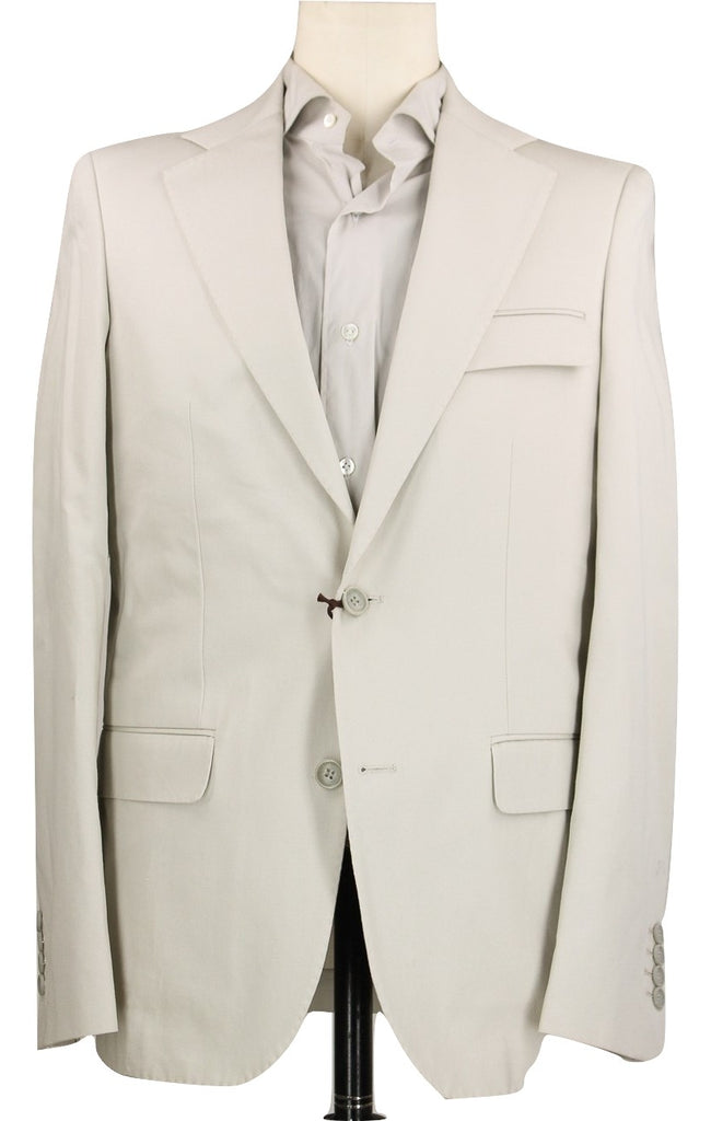 Royal Hem - Stone Cotton Twill Suit - PEURIST