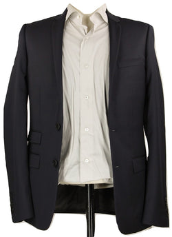 Sandro - Navy Lightweight Wool Blazer - PEURIST