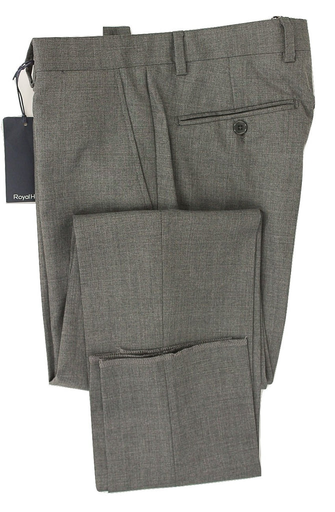 Royal Hem - Black & Gray Speckled Wool Pants - PEURIST