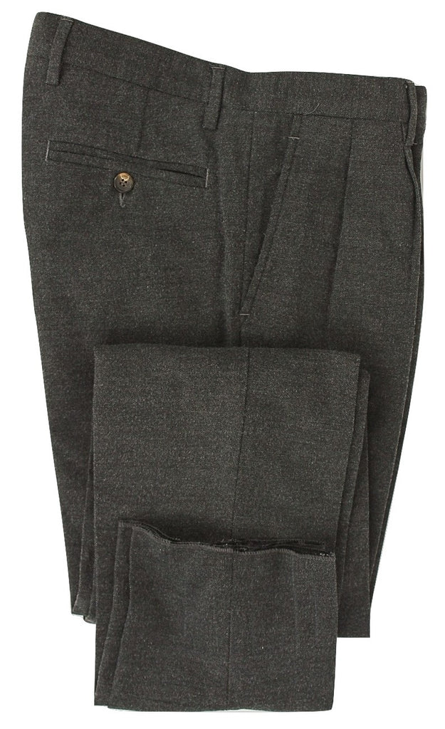 Royal Hem - Black & Gray Birdseye Cotton Pants - PEURIST