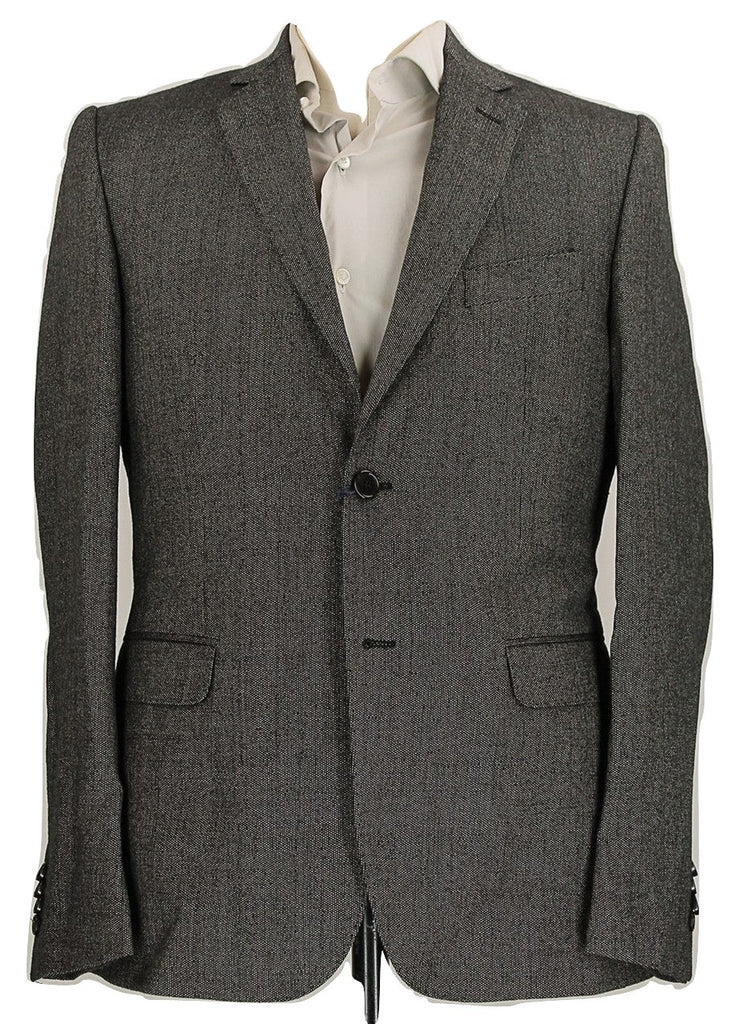 Royal Hem - Black & Gray Speckled Wool Suit - PEURIST