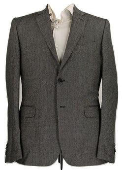 Royal Hem - Black & Gray Speckled Wool Suit - PEURIST