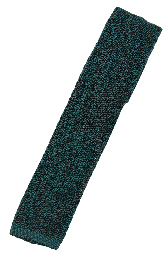 Drake's – Forest Green Knit Silk Tie