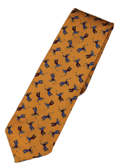 Drake's – Yellow Tennis Print Tie