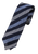 Drake's – Navy Grenadine Silk/Linen Tie w/Blue & Off-White Wide Repp Stripe