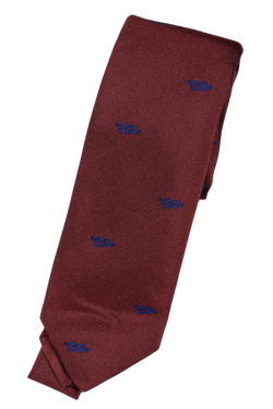 Drake's – Rust Grosgrain Silk Tie w/Rope Design