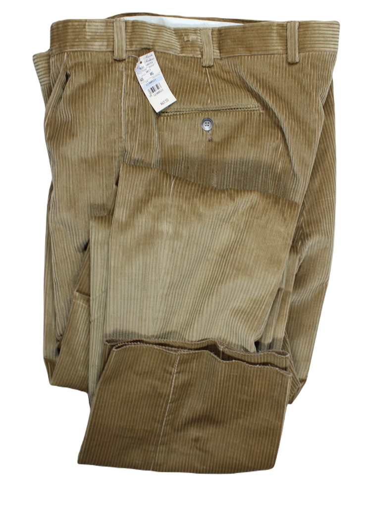 Brooks Brothers – Camel Wide Wale Corduroy Trousers w/Pleat, Made in USA [FS]