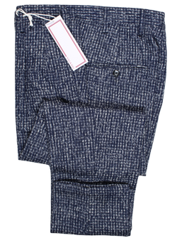 Vigano – Navy & Gray Boucle Wool Pants