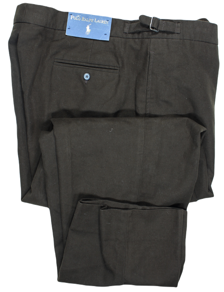 Polo Ralph Lauren – Brown Cotton Moleskin Pants w/Side Adjusters