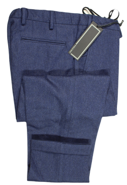 Vigano – Blue Wool Flannel Cargo Pant
