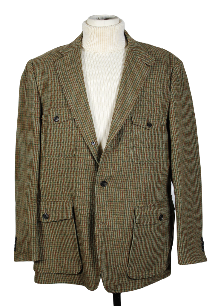 VTG – Brooks Brothers – Irish Tweed Hunting Jacket w/Gun Club Check, Size XL