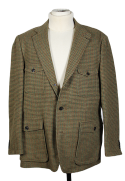 VTG – Brooks Brothers – Irish Tweed Hunting Jacket w/Gun Club Check, Size XL