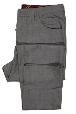 Vigano – Light Gray Wool Flannel Five Pocket Pants