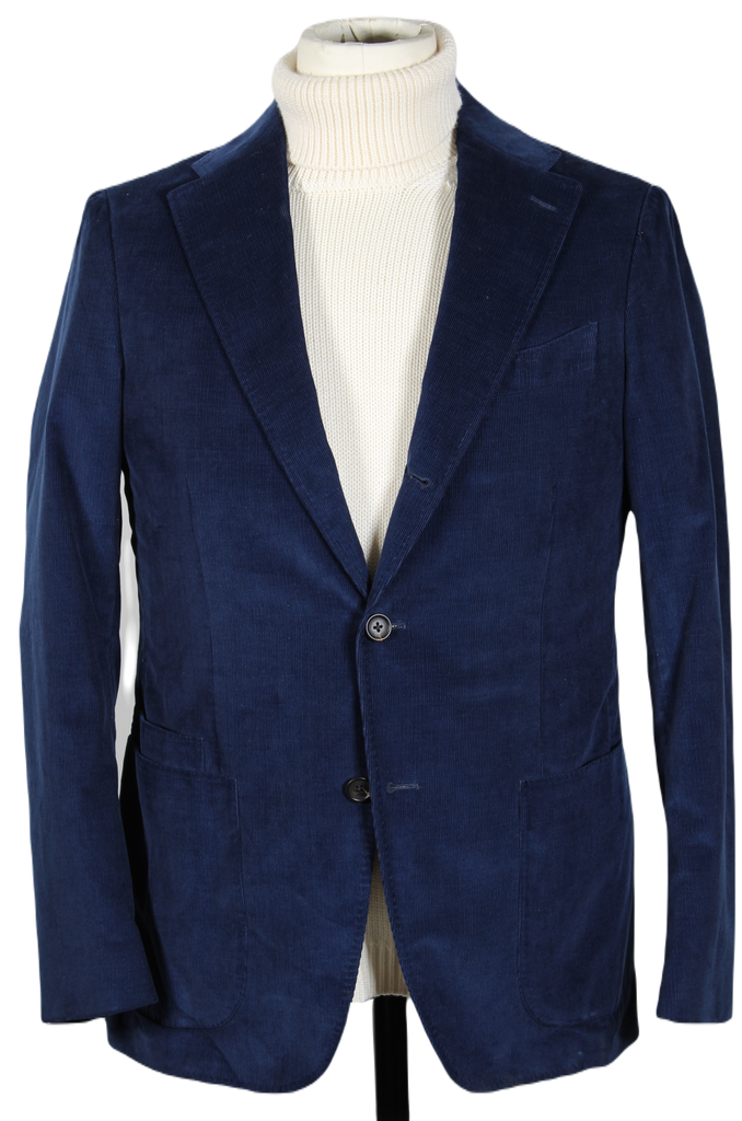 Drake's – Dark Blue Corduroy Suit