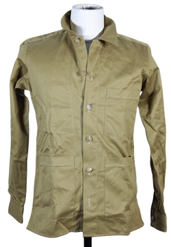 Drake's – Light Olive Twill Work Shirt / Overshirt