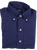 Drake's – Dark Blue Brushed Cotton Shirt w/Button-down Collar