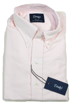 Drake's – Light Pink Oxford OCBD Shirt